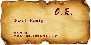 Oczel Remig névjegykártya